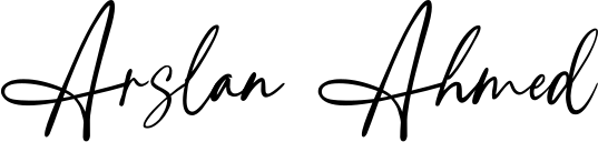 Signature of Arslan Ahmed